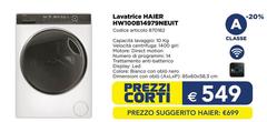 Haier - HW100B14979NEUIT Lavatrice Caricamento Frontale 14 Kg 1000 Giri/min Bianco