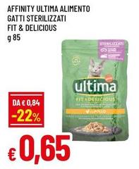 Ultima - Affinity Alimento Gatti Sterilizzati Fit & Delicious