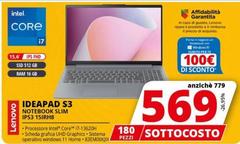 Lenovo - Ideapad S3 Notebook Slim IPS3 15IRH8