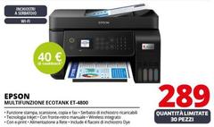 Epson - EcoTank ET-4800 Ad Inchiostro A4 5760 X 1440 DPI Wi-Fi
