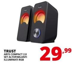 Trust - Arys Compact 2.0 Nero Cablato 6 W