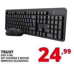 Trust - Ody II Tastiera Mouse Incluso Universale RF Wireless QWERTY Inglese US Nero