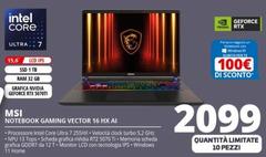 Msi -  Notebook Gaming Vector 16 HX AI