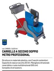 Carrello A Secchio Doppio Metro Professional