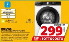 Hisense - Lavatrice Slim WF3S7021BW 