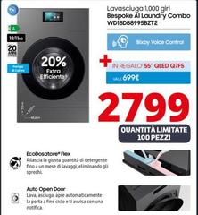 Samsung - Lavasciuga 1.000 Giri Bespoke Al Laundry Combo WDI8DB8995BZT2 