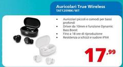 Philips - Auricolari True Wireless TAT1209BK/WT 