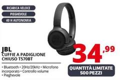 Jbl - Cuffie A Padiglione Chiuso T570BT