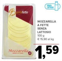 Mozzarella A Fette Senza Lattosio