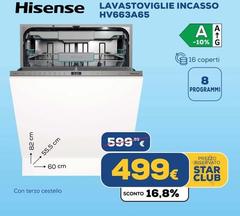 Hisense - Lavastoviglie Incasso HV663A65