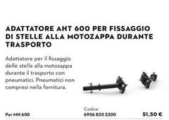Adattatore Aht 600 Per Fissaggio Di Stelle Alla Motozappa Durante Trasporto