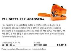 Valigetta Per Motosega