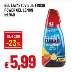 Finish - Gel Lavastoviglie Power Gel Lemon