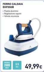 Electroline - EHF550B Ferro Da Stiro A Caldaia 2000 W 0,7 L Alluminio Blu, Bianco