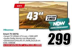 Hisense - Smart TV 43E70