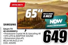 Samsung - Smart TV 4K 65U8000FU