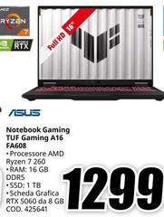 Asus - Notebook Gaming TUF Gaming A16 FA608