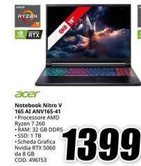 Acer - Notebook Nitro V 16S AI ANVI65-41
