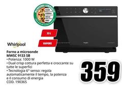 Whirlpool - Forno A Microonde MWSC 9133 SB