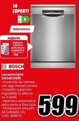 Bosch - Serie 1000 SSM34EV10AE Lavastoviglie A scomparsa totale 14 coperti B