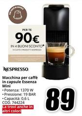 Nespresso - Macchina Per Caffè In Capsule Essenza Mini