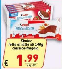 Kinder - Fetta Al Latte Classica-fragola
