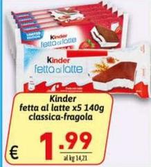 Kinder - Fetta Al Latte Classica-fragola