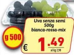 Semi - Uva Senza  Bianca-Rossa-Mix