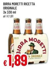 Moretti - Birra Ricetta Originale