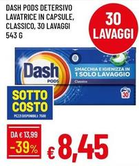 Dash - Pods Detersivo Lavatrice In Capsule, Classico, 30 Lavaggi
