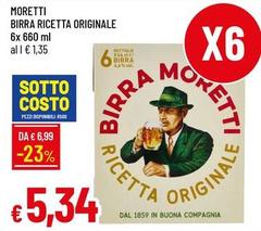 Moretti - Birra Ricetta Originale