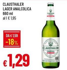 Clausthaler - Lager Analcolica