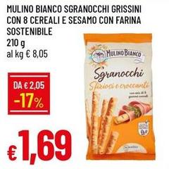 Mulino Bianco - Sgranocchi Grissini Con 8 Cereali E Sesamo Con Farina Sostenibile