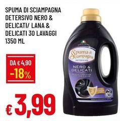 Spuma di Sciampagna - Detersivo Nero & Delicati/ Lana & Delicati 30 Lavaggi