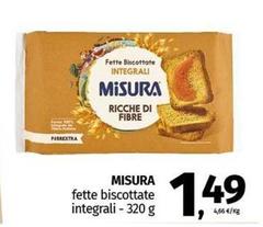 Misura - Fette Biscottate Integrali