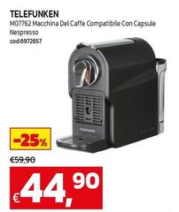 Telefunken - Mo7762 Macchina Del Caffe Compatibile Con Capsule