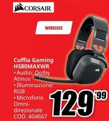 Corsair - Cuffia Gaming HS80MAXWR
