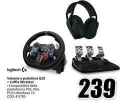 Logitech - Volante E Pedaliera G29 + Cuffie Wireless