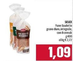 Selex - Pane Bauletto Grano Duro, Integrale, Con 8 Cereali