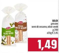 Selex - Grissini Semi Di Sesamo, Olive Verdi