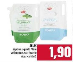 Selex - Sapone Liquido Mani Vellutante, Satificante Ricarica
