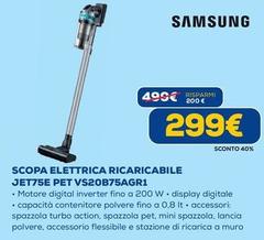 Samsung - Aspirapolvere Senza Filo Jet™ 75E Pet 200W VS20B75AGR1