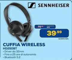 Sennheiser - Cuffia Wireless HD250BT