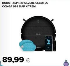 Cecotec - Robot Aspirapolvere Conga 999 Map X-Trem