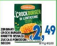 Zerbinati - Crock Burger Erbette Spina Cu Zucca E Pomodori Secchi