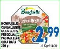 Bonduelle - Cereallegre Cous Cous/Fregola/Pagstallegre Cima Rapa