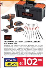 Black & Decker - Trapano A Batteria Con Percussione BDCHD18C 2TA