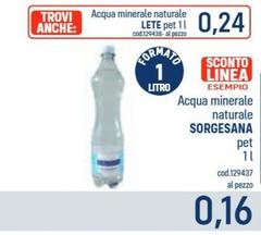 Sorgesana - Acqua Minerale Naturale