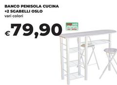 Banco Penisola Cucina +2 Sgabelli Oslo