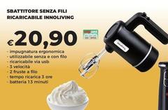 Innoliving - Sbattitore Senza Fili Ricaricabile